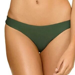 NWT PQ Swim Basic Ruched Full Bottom Green Envy Sz M
